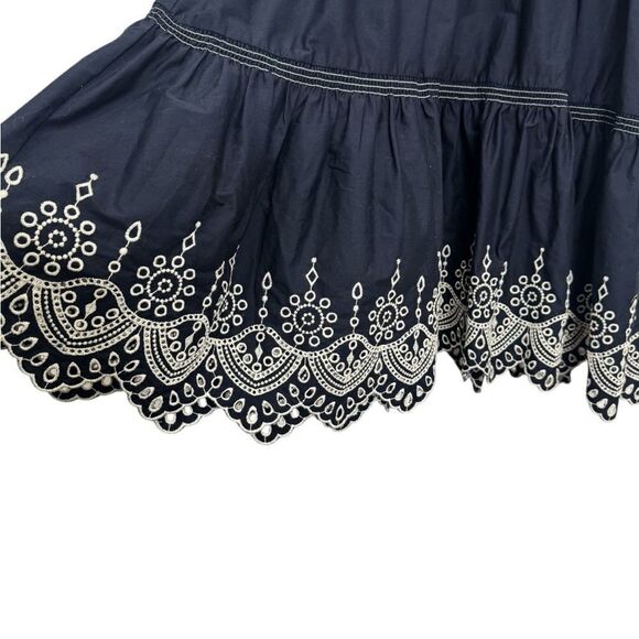 Veronica Beard Navy (Black?) White Midi Dress L XL - Picture 9 of 12